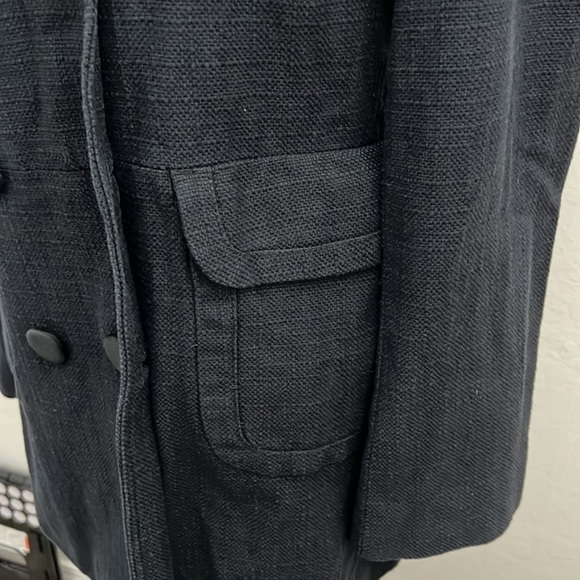 Women’s Banana Republic Navy Button Jacket Coat Medium - Picture 4 of 9